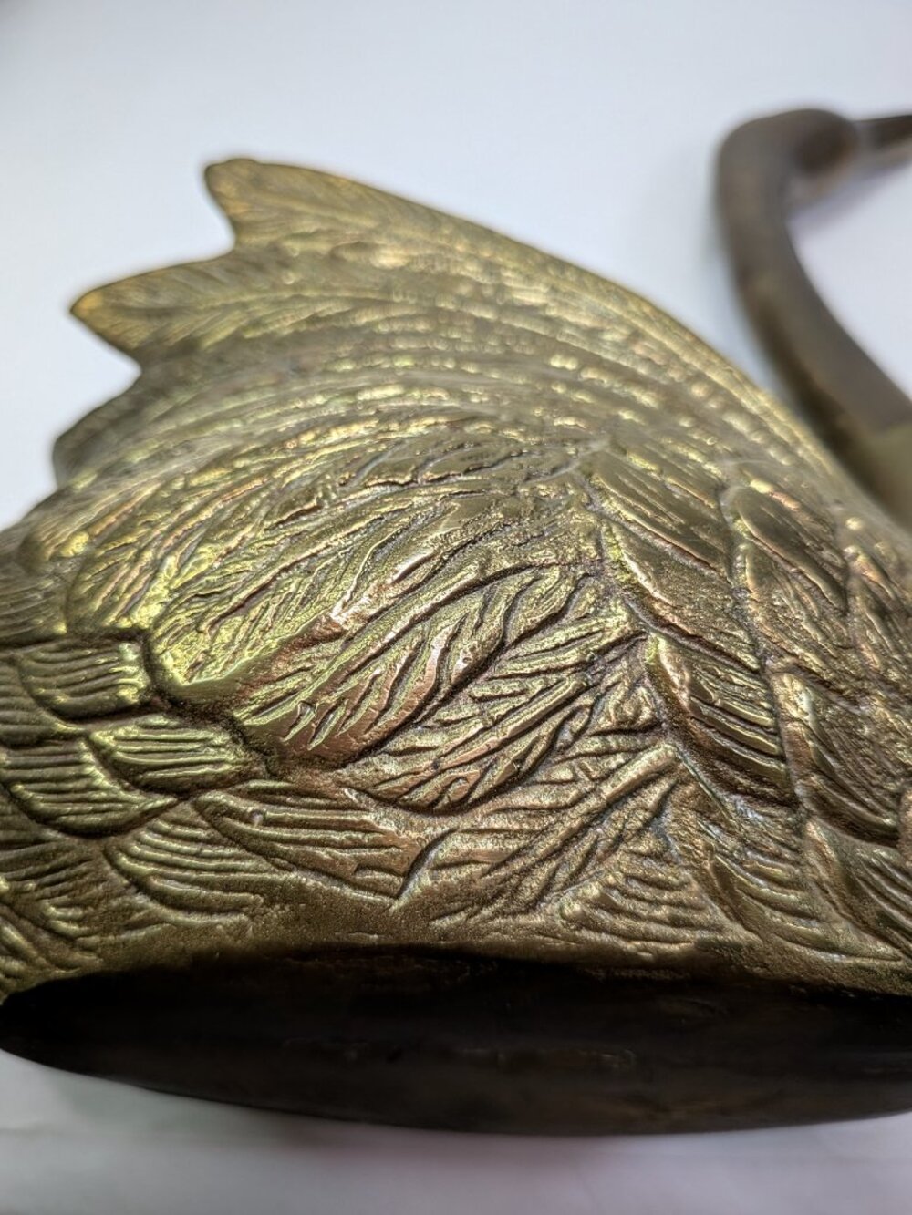Vintage Brass Swan Vase Planter - Set of 2 - Picture 6 of 15